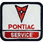 Pontiac Service Embroidery Patch Logo 8x7 cm