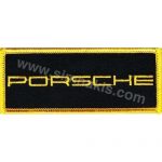 Porsche Embroidery Patch Logo Text 10x3 cm