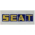Seat Text Embroidery Patch Badge Logo 8x3 cm