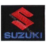 Suzuki Logo Embroidery Patch Badge Black 8x6.5 cm