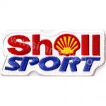 Shell Sport Logo Embroidery Patch Badge 10x4 cm