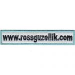 Personnel Name Tag "Rossgüzellik" Embroidery Patch - Black & White - 10x2 cm