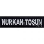 Personnel Name Tag Embroidery Patch - Black & White - 9x2.5 cm