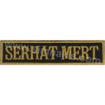 Personnel Name Tag Embroidery Patch - Black & Gold - 9x2 cm