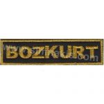 Personnel Name Tag Embroidery Patch - Black & Gold - 2x9 cm