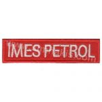 Personnel Name Tag "Imes Petrol" Embroidery Patch - Red & White - 7.5x2 cm