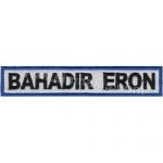 Personnel Name Tag Embroidery Patch - White, Black & Blue - 11x2 cm