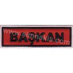 Personal Name Tag President Red Black Embroidery 8x2.5 cm