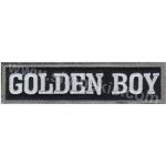 Motorcycle Personnel Name Tag Golden Boy Embroidery 10x2.5 cm