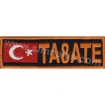 Personnel Name Tag Flagged Ta8ate Embroidery 9.5x3 cm
