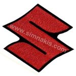 Suzuki Logo Embroidery Patch Badge Red 10x10 cm