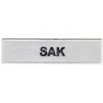 Nomex Sak Yaka Name Tag "Nomex Tüpraş Bölüm" Embroidery Patch - White & Black - 12x3 cm