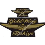 Goldwing Turkey Jacket Patch Set 2 Pieces Embroidery 5x11 cm & 12.5x30 cm