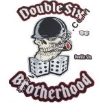 Double Six Brotherhood Motorcycle Jacket 5-Piece Embroidery Patch Set 47x34 cm