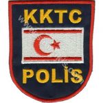 TRNC Police Emblem Embroidery Patch - 9x8 cm