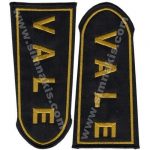 Valet Shoulder Epaulet Embroidery Patch - Black & Gold - 1st Pair