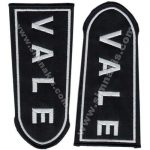 Valet Shoulder Epaulet Embroidery Patch - Black & White - 1st Pair