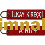 Custom Embroidered Keychain - Double-Sided, 3x13 cm (Name, Surname, License Plate, or Blood Type)