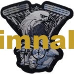 Motorcycle Jacket Embroidery Patch - 25x28 cm
