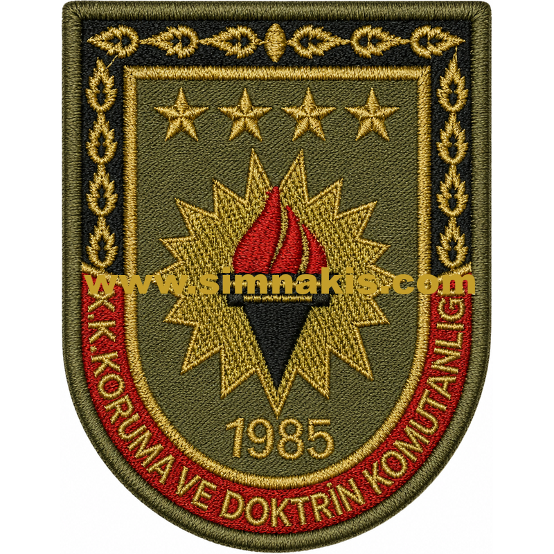 doktorin Turkish Land Forces Training and Doctrine Command Embroidered Patch - 7x5 cm - Görsel 1