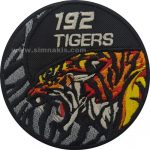 192 Tigers Squadron Embroidery Patch - 9x9 cm