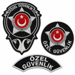 New Model Private Security Badge Embroidery Patch - Triple Set