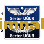 Aviation Personnel Name Tag Embroidery Patch 5x9 cm