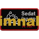 Motorcycle Name Tag Blood Group Embroidery 8x5 cm