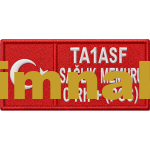 Flag Design Personnel Name Tag Embroidery 9x4.5 cm