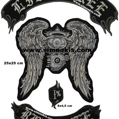 Live Free Ride Free Embroidery Patch Set 35x45 cm - Görsel 2