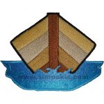 Boat Ship Embroidered Patch 6x10 cm