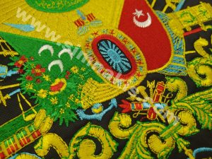 Ottoman Empire Coat of Arms Tughra Embroidered Patch (12x14 cm & 22x26 cm) - Görsel 4
