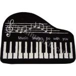 Music Note Piano Embroidered Patch 12x8 cm