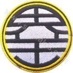 Character Logo Embroidered Patch Black, White, Yellow 8x8 cm
