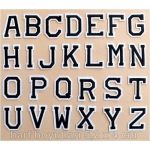 Letters Embroidered Patch 5.2x4 cm (Iron-On)