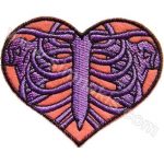Heart Love Character Embroidered Patch 10x8 cm