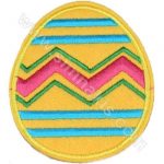 Egg Embroidered Patch 7x6 cm