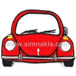 Volkswagen Car Red Embroidered Patch 11x8.5 cm