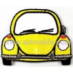 Volkswagen Car Yellow Embroidered Patch 11x8.5 cm