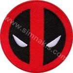 Deadpool Eyes Embroidered Patch 8x8 cm