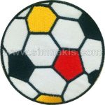 Colorful Football (Soccer Ball) Embroidered Patch 7x7 cm