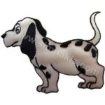 Dog Embroidered Patch 10x8 cm