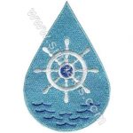 Water Drop Sailor Embroidered Patch 10x6.5 cm