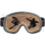 Ski Goggles Embroidered Patch 10x5 cm