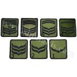 Rank Khaki Embroidery Patch (8x7 cm) - 1 Pair