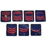 Rank Navy Blue Embroidery Patch (8x7 cm)
