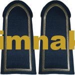 Police Chief Epaulettes Silver Glitter Thread Embroidery 1 Pair (13x6 cm)
