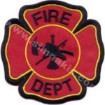 Occupational Safety Fire Logo Embroidered Patch 8x8 cm