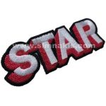 Star Logo Embroidered Patch 9x3 cm