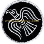 Character Logo Embroidered Patch Black 8x8 cm